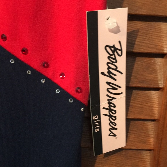 Leotard Body Wrappers Bike A Tard style Red and Blue Size Girls 16 NWT - Picture 2 of 4